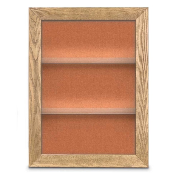 United Visual Products Outdoor Enclosed Combo Board, 42"x32", Black Frame/Burgundy & Surf UVCB4232ODB-BURGUN-SURF - main